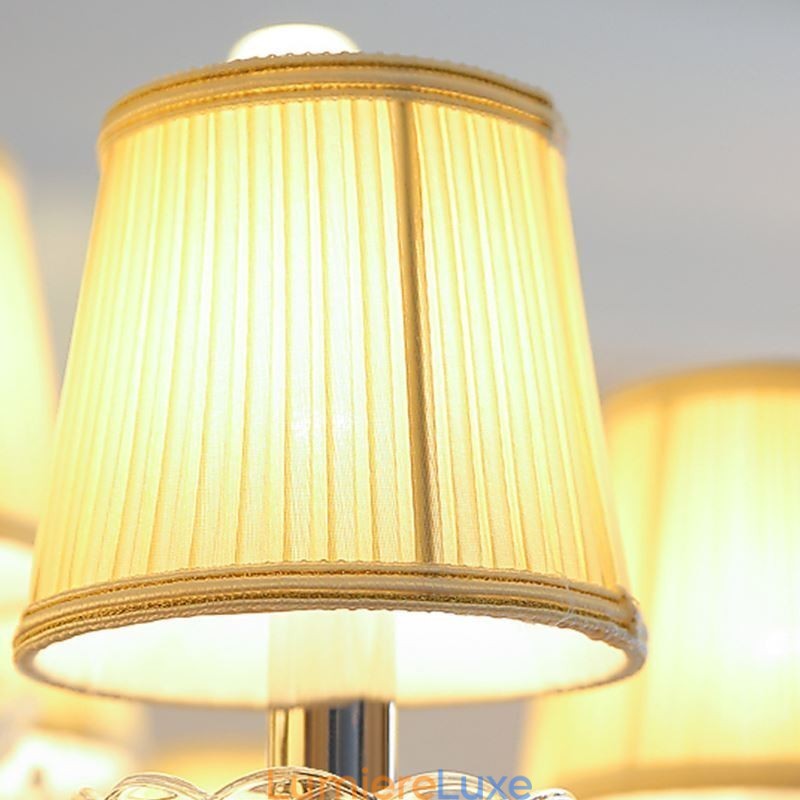 Lustre en cristal moderne, suspension européenne transparente
