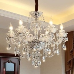 Lustre en cristal de luxe, suspension européenne élégante