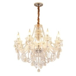 Lustre en cristal de luxe, suspension européenne élégante