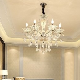 Lustre en cristal européen élégant, suspension