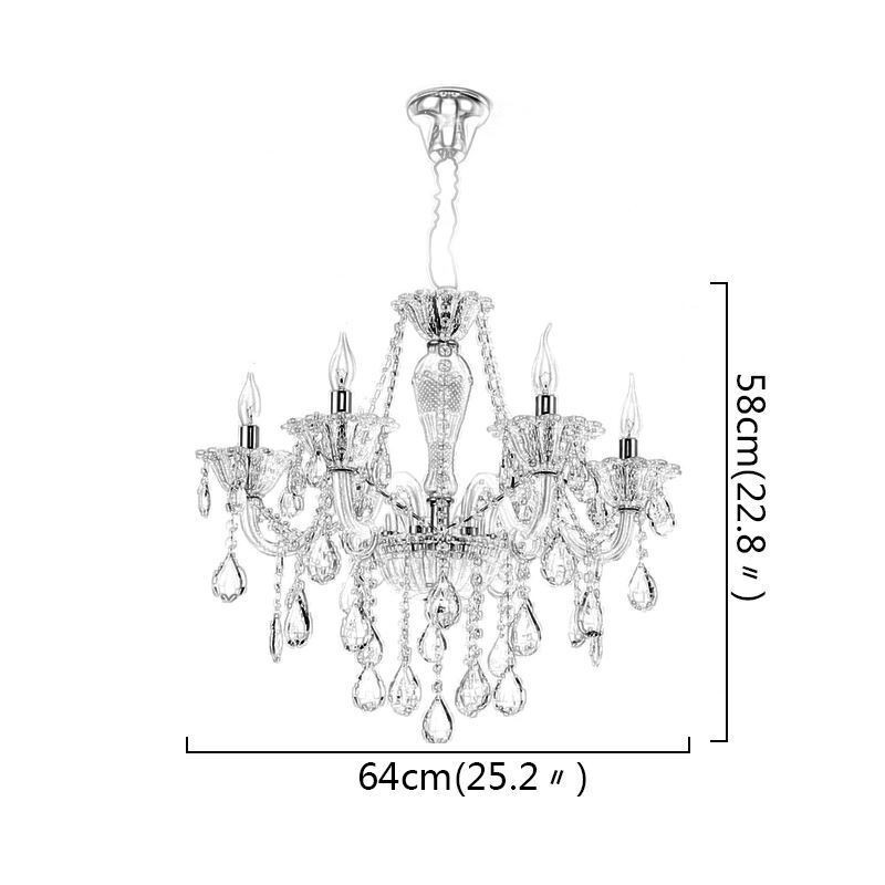 Lustre en cristal européen élégant, suspension