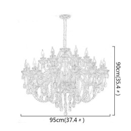 Lustre européen en cristal de luxe cognac
