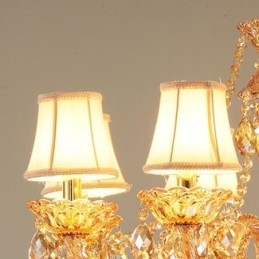 Lustre européen en cristal de luxe cognac