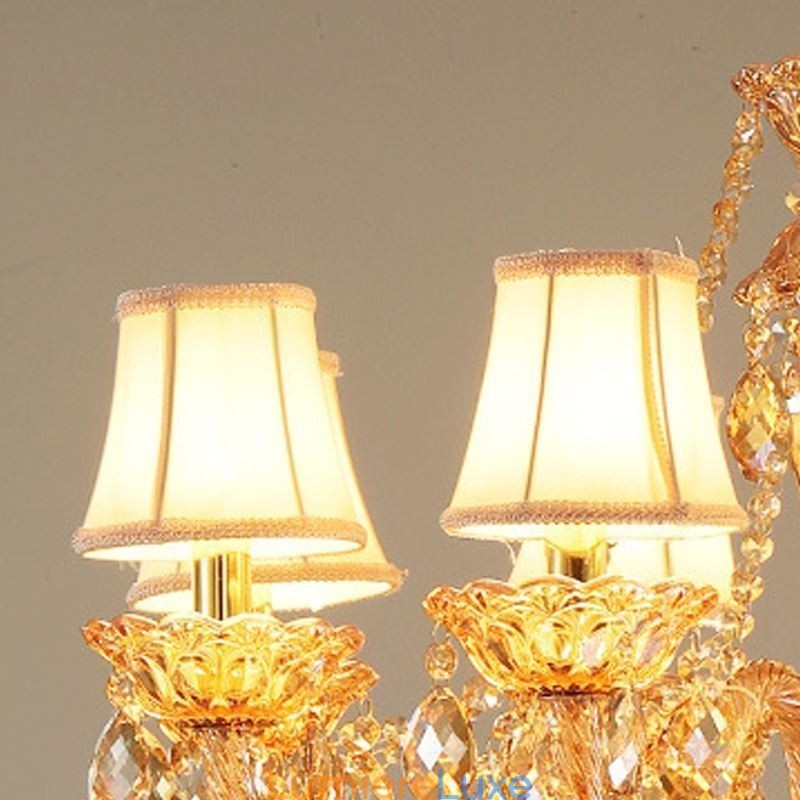 Lustre européen en cristal de luxe cognac