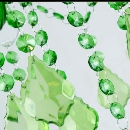 Lustre en cristal unique de style européen, suspension verte gazon