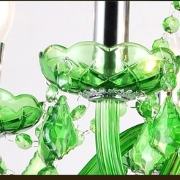 Lustre en cristal unique de style européen, suspension verte gazon
