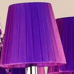 Lustre en cristal de style européen, suspension violette