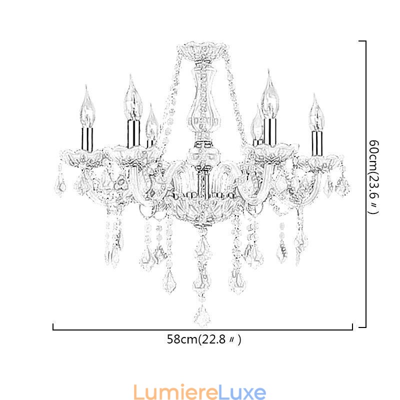 Lustre en cristal de style européen, suspension rose romantique