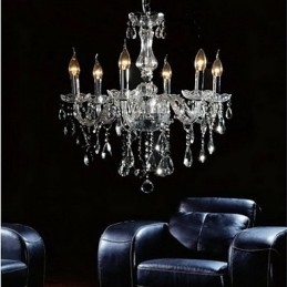 Lustre élégant en cristal à 6 lumières