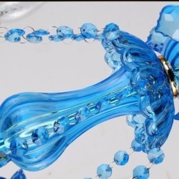 Lustre en cristal élégant, suspension européenne bleue