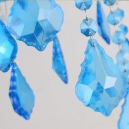Lustre en cristal élégant, suspension européenne bleue