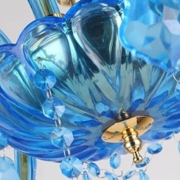 Lustre en cristal élégant, suspension européenne bleue