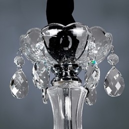 Lustre élégant en cristal à 6 lumières