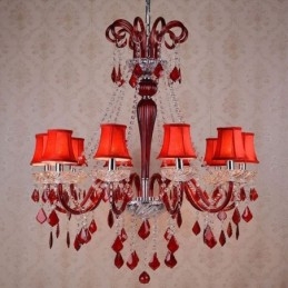 Lustre rétro en cristal noir européen