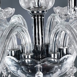 Lustre élégant en cristal à 6 lumières