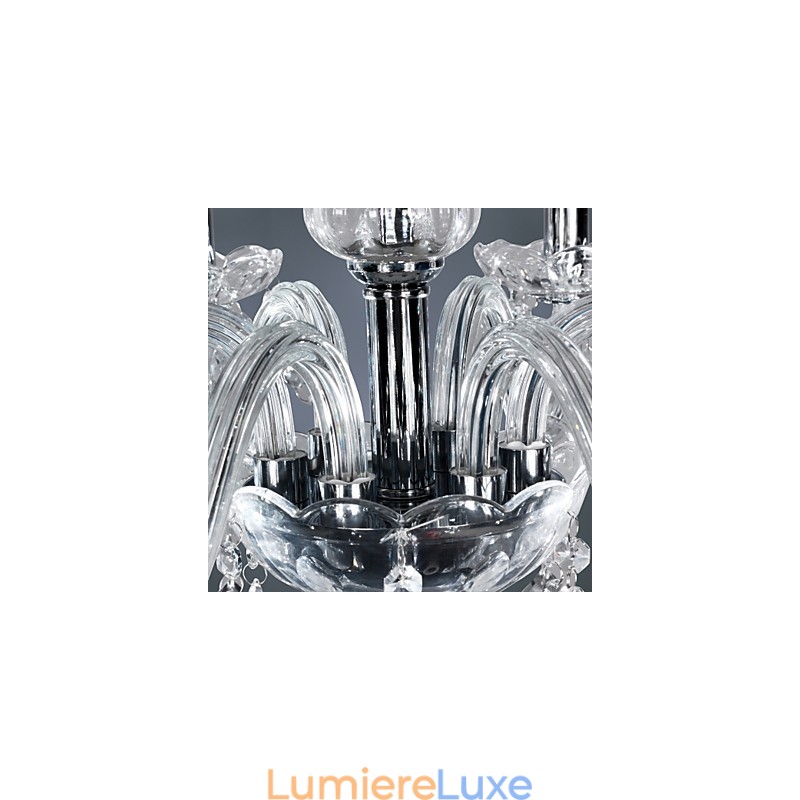Lustre élégant en cristal à 6 lumières