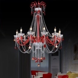 Lustre en cristal européen élégant, suspension