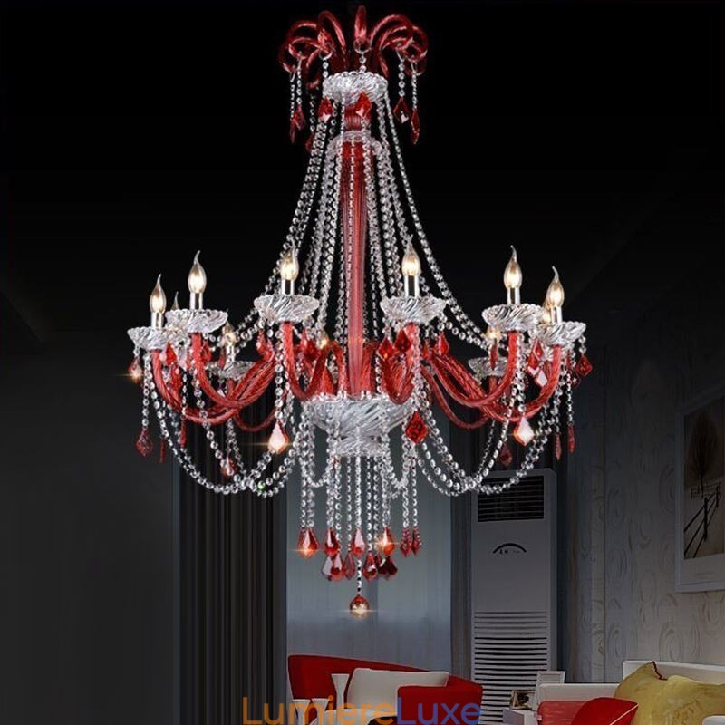 Lustre en cristal européen élégant, suspension