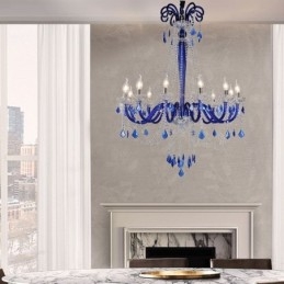 Lustre en cristal européen élégant, suspension