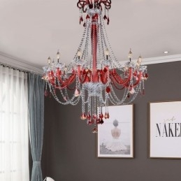 Lustre en cristal européen élégant, suspension