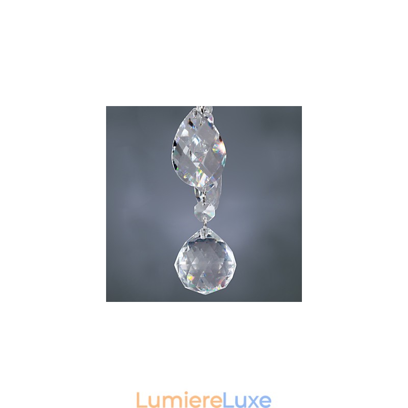 Lustre élégant en cristal à 6 lumières