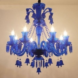 Plafonnier en cristal, lustre européen, suspension avec cloches
