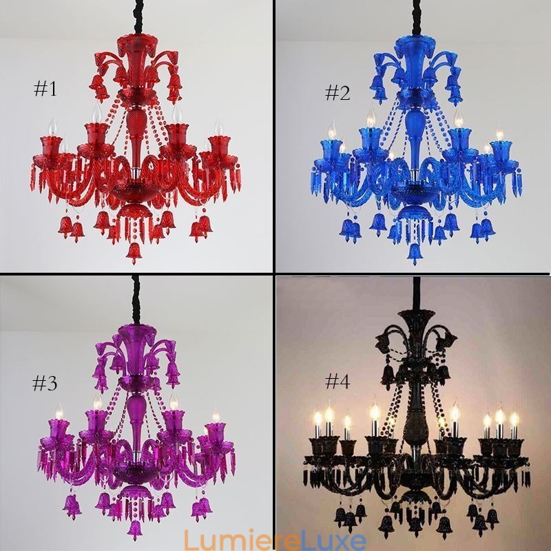 Plafonnier en cristal, lustre européen, suspension avec cloches