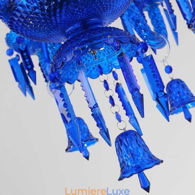 Plafonnier en cristal, lustre européen, suspension avec cloches