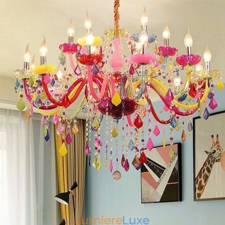 Lustre coloré de style européen, suspension de luxe Lustre coloré de style européen, suspension de luxe