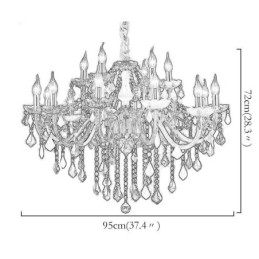 Lustre coloré de style européen, suspension de luxe