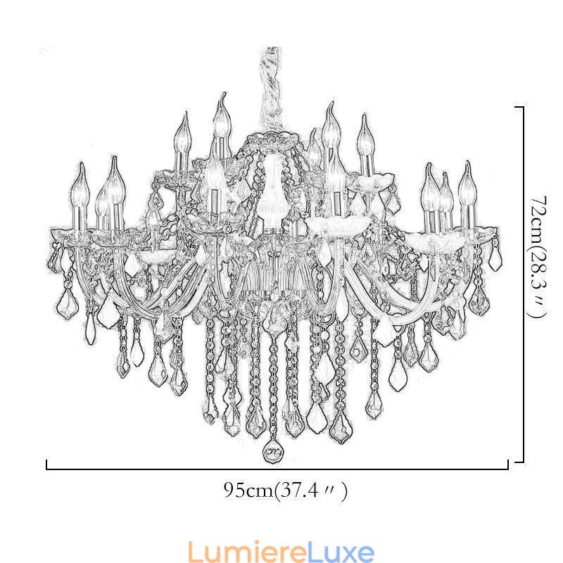 Lustre coloré de style européen, suspension de luxe