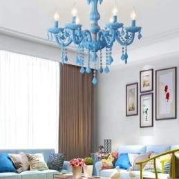 Lustre en cristal élégant, grande suspension européenne