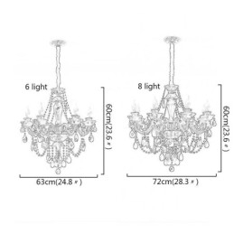 Lustre en cristal de luxe européen noir 10 lumières