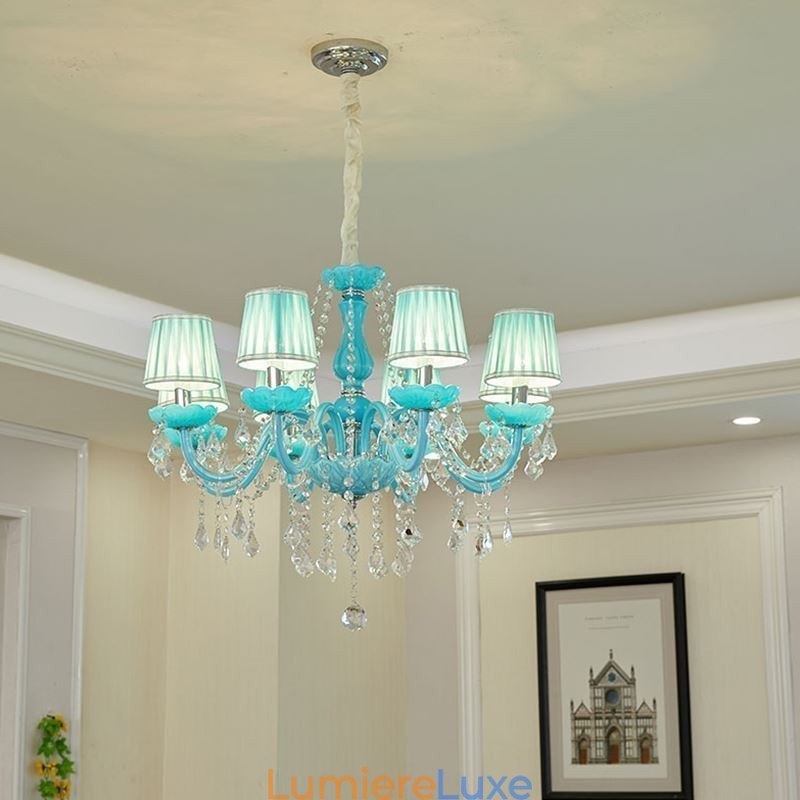 Lustre en cristal créatif, suspension européenne élégante