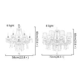 Lustre en cristal créatif, suspension européenne élégante