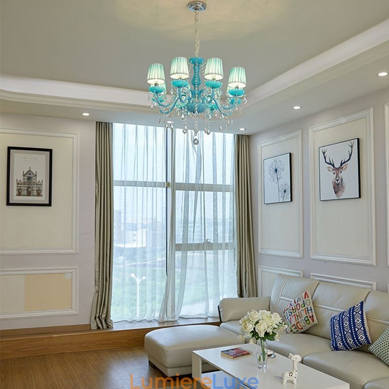 Lustre en cristal créatif, suspension européenne élégante
