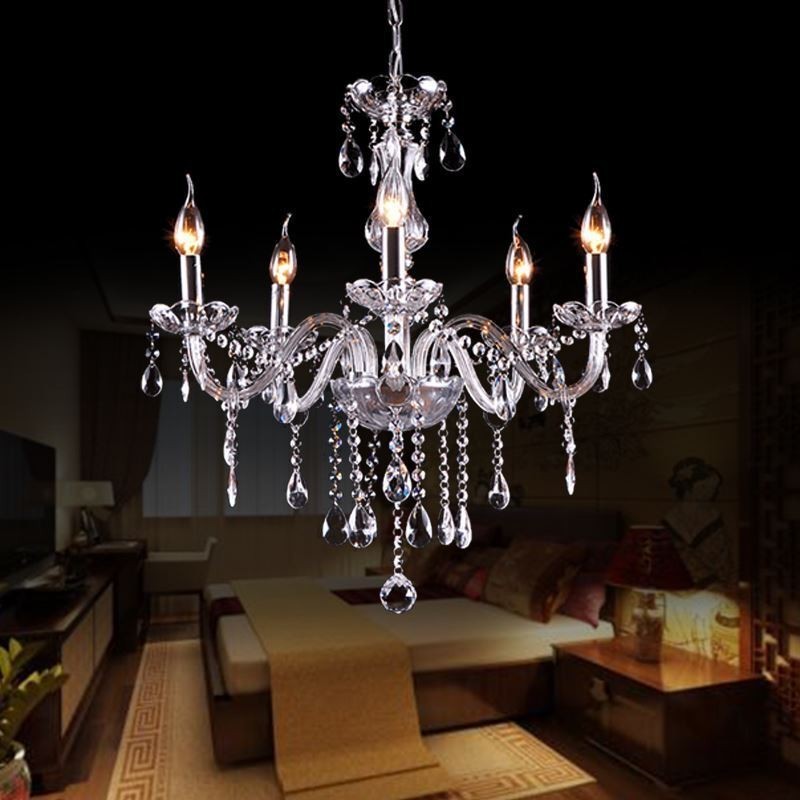 Lustre en cristal élégant, suspension européenne moderne