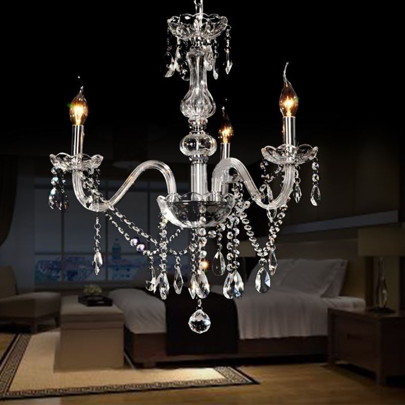 Lustre en cristal élégant, suspension européenne moderne