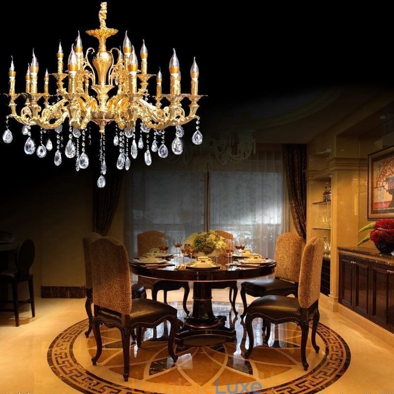 Lustre en cristal moderne de luxe, éclairage de plafond, éclairage de décoration pour la maison