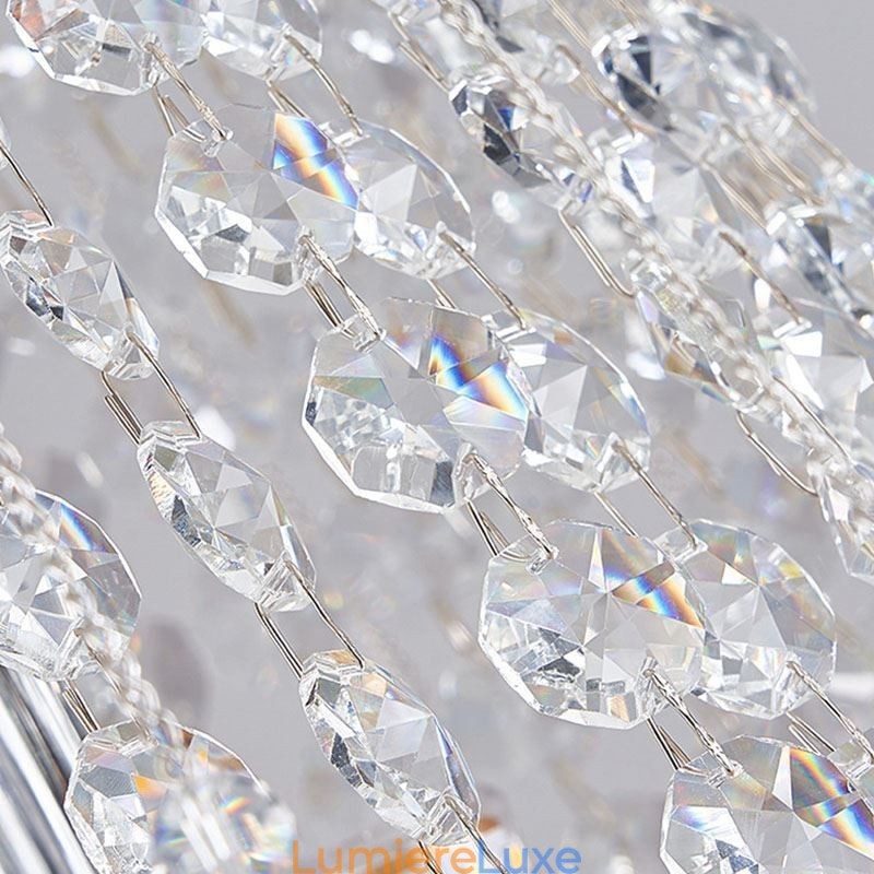 Lustre en cristal moderne de luxe pour escalier avec 19 lumières