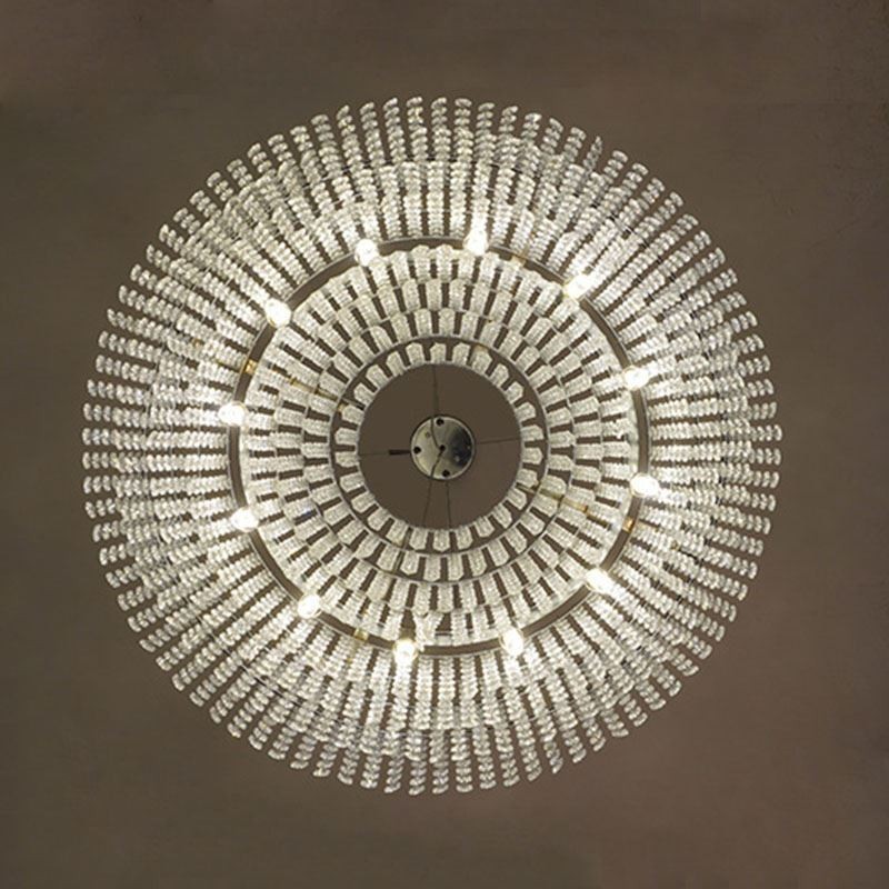 Lustre en cristal moderne, plafonnier décoratif de luxe européen avec 12 lumières
