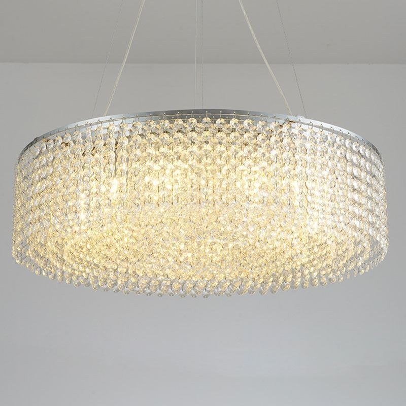 Lustre en cristal moderne, plafonnier décoratif de luxe européen avec 12 lumières