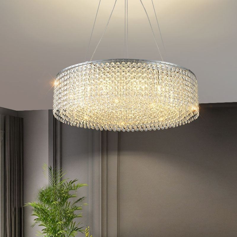 Lustre en cristal moderne, plafonnier décoratif de luxe européen avec 12 lumières