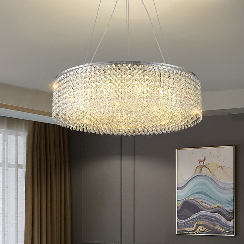 Lustre en cristal moderne, plafonnier décoratif de luxe européen avec 12 lumières