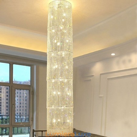 Lustre en cristal de luxe, décoration moderne, plafonnier avec 36 lumières Lustre en cristal de luxe, décoration moderne, plafonnier avec 36 lumières