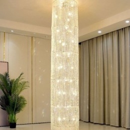 Lustre en cristal de luxe, décoration moderne, plafonnier avec 36 lumières