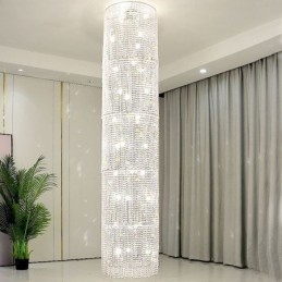 Lustre en cristal de luxe, décoration moderne, plafonnier avec 36 lumières