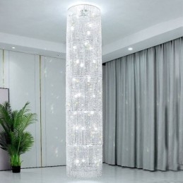 Lustre en cristal de luxe, décoration moderne, plafonnier avec 36 lumières