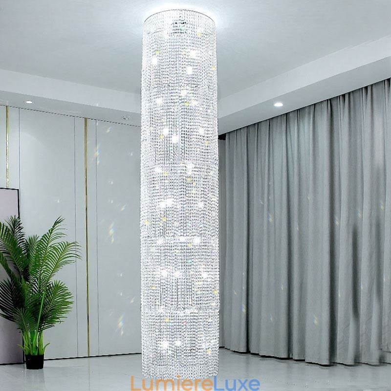 Lustre en cristal de luxe, décoration moderne, plafonnier avec 36 lumières