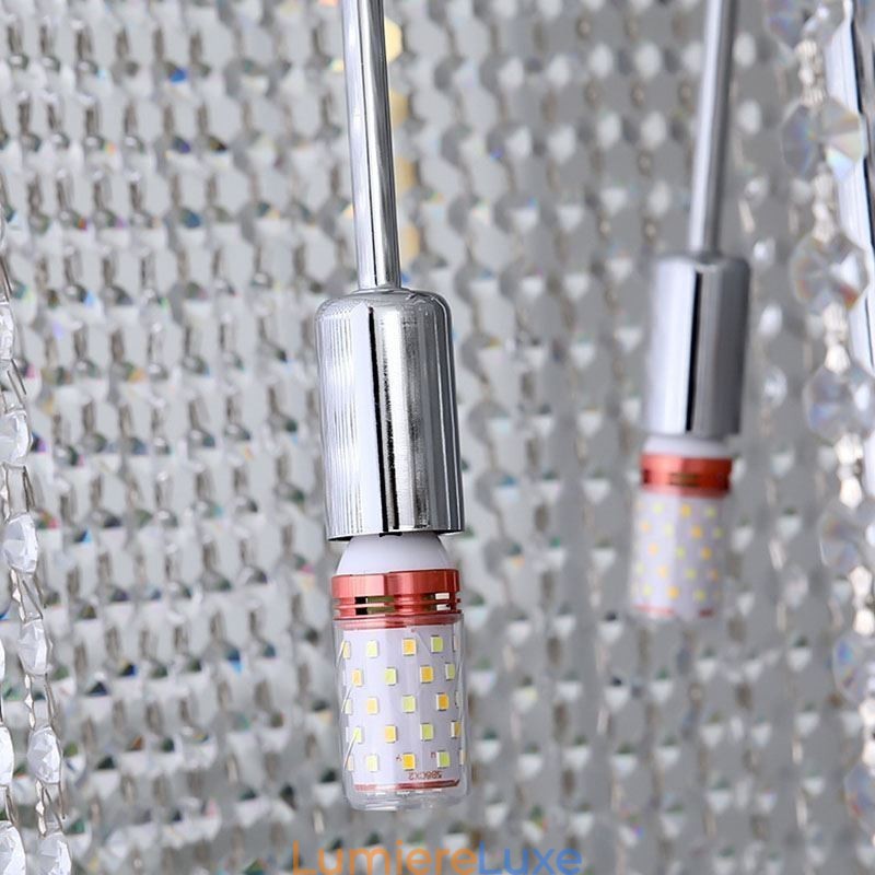 Lustre en cristal de luxe, décoration moderne, plafonnier avec 36 lumières